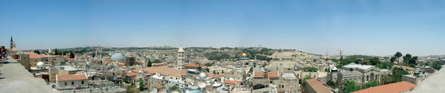 Modern Day Yerusalem Built on a Rocky Spur 